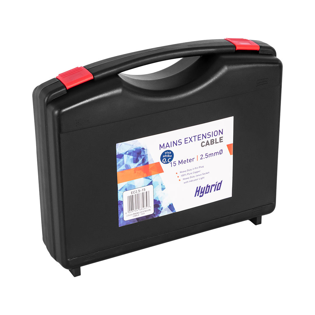 Hybrid 15m Mains Extension Cable – 2.5mm² Core – POW-EXT-2.5MM-15M