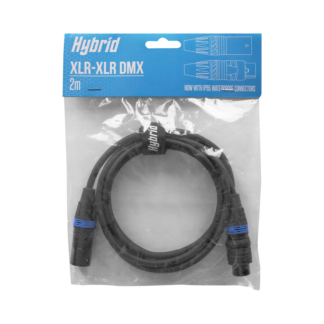 Hybrid DMX 3-Pin XLR Female to XLR Male Cable (2m, IP65) – DMX-3P-X(F)-X(M)-2M