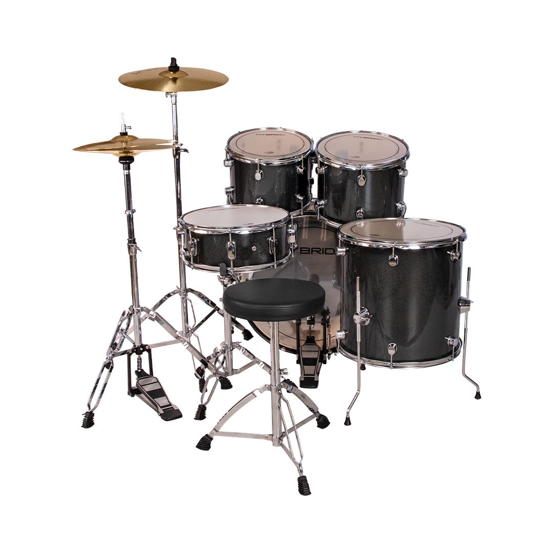 Hybrid MI HD5 5-Piece Drum Kit - Lazer Black