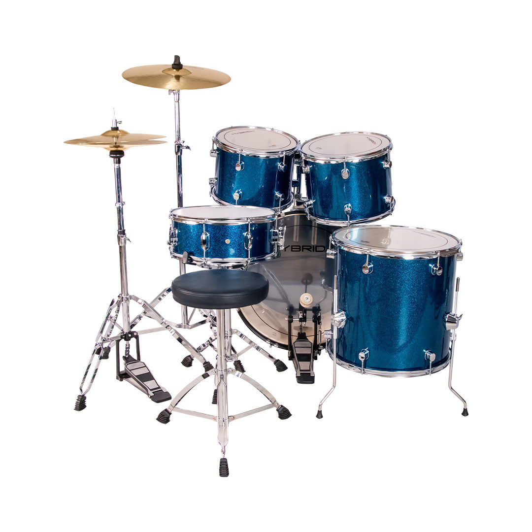 Hybrid MI HD5 5-Piece Drum Kit - Lazer Blue