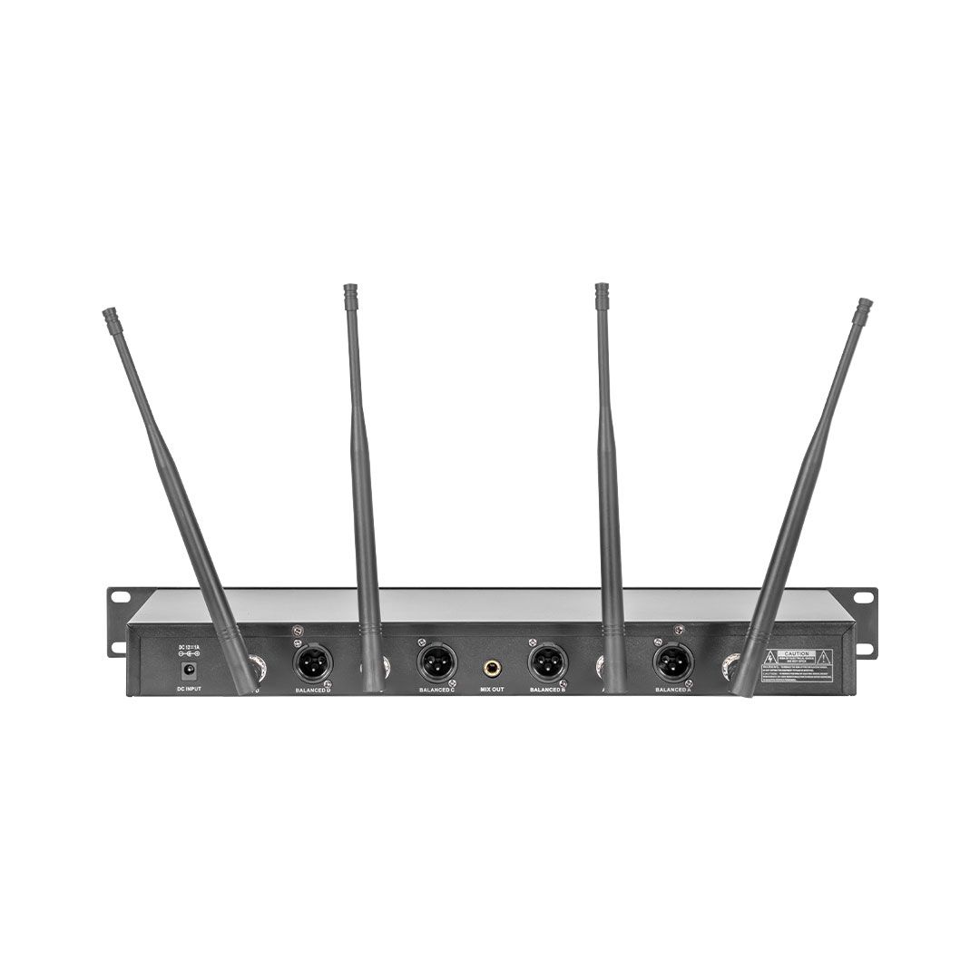 Hybrid U-R4 4-Channel Wireless Microphone Receiver