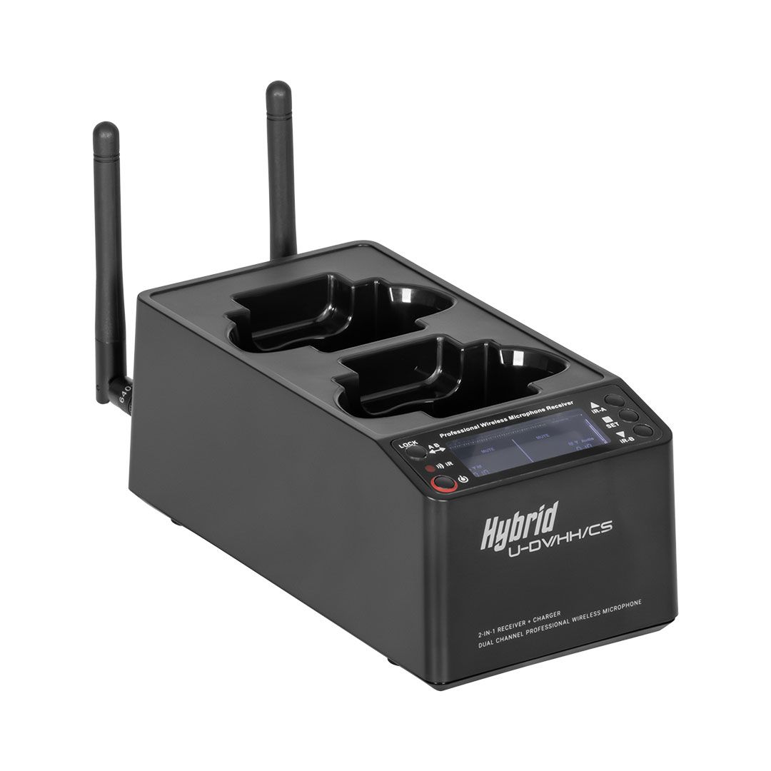 Hybrid U-DV/HH/CS Dual Handheld Wireless Microphone System