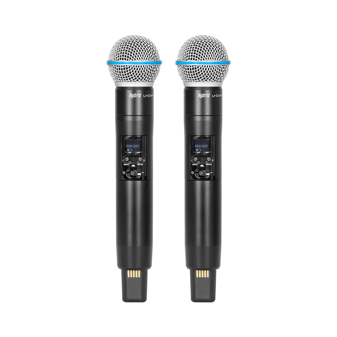Hybrid U-DV/HH/CS Dual Handheld Wireless Microphone System