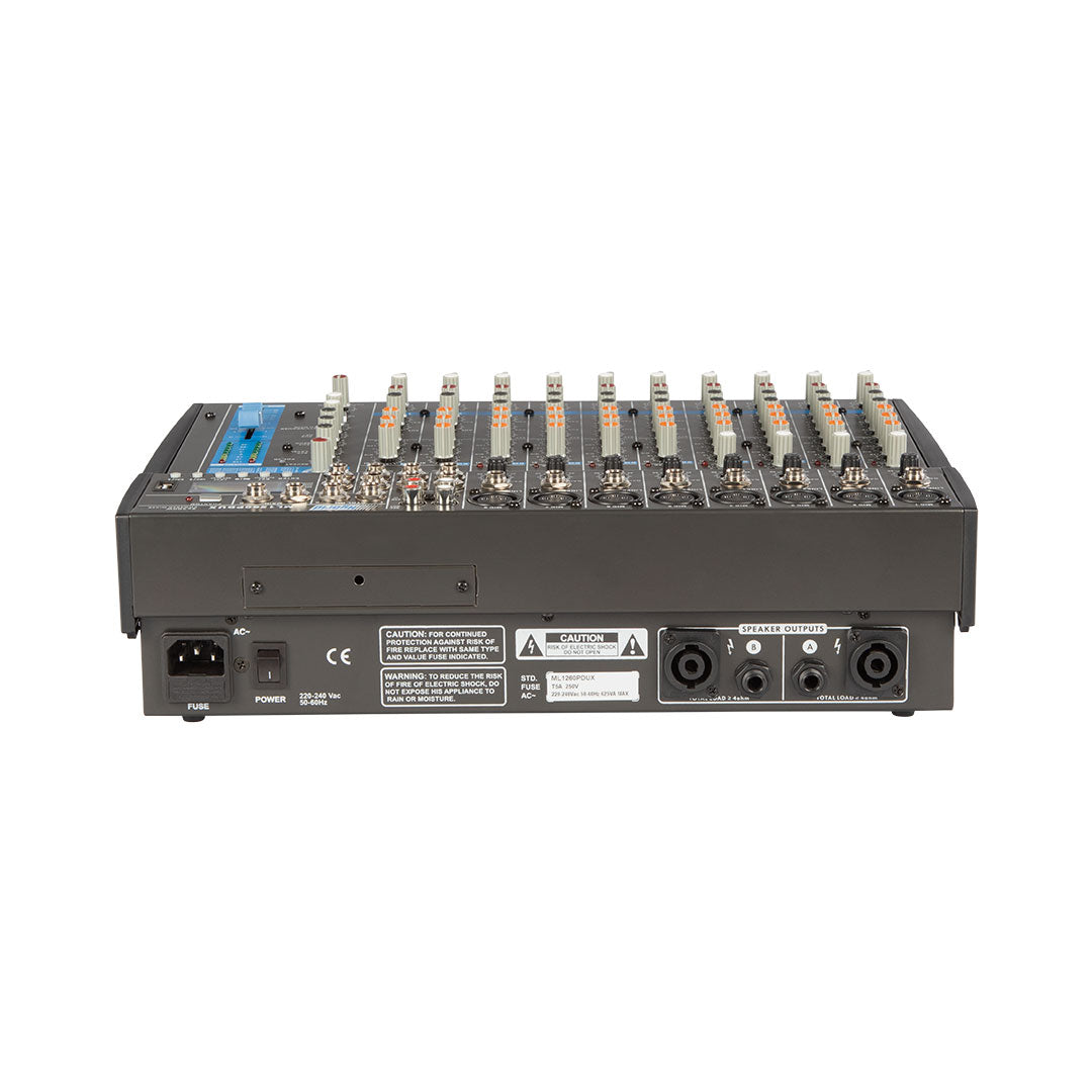 Hybrid ML1260PDUX 8+2 Channel Powered Analogue Live Mixer