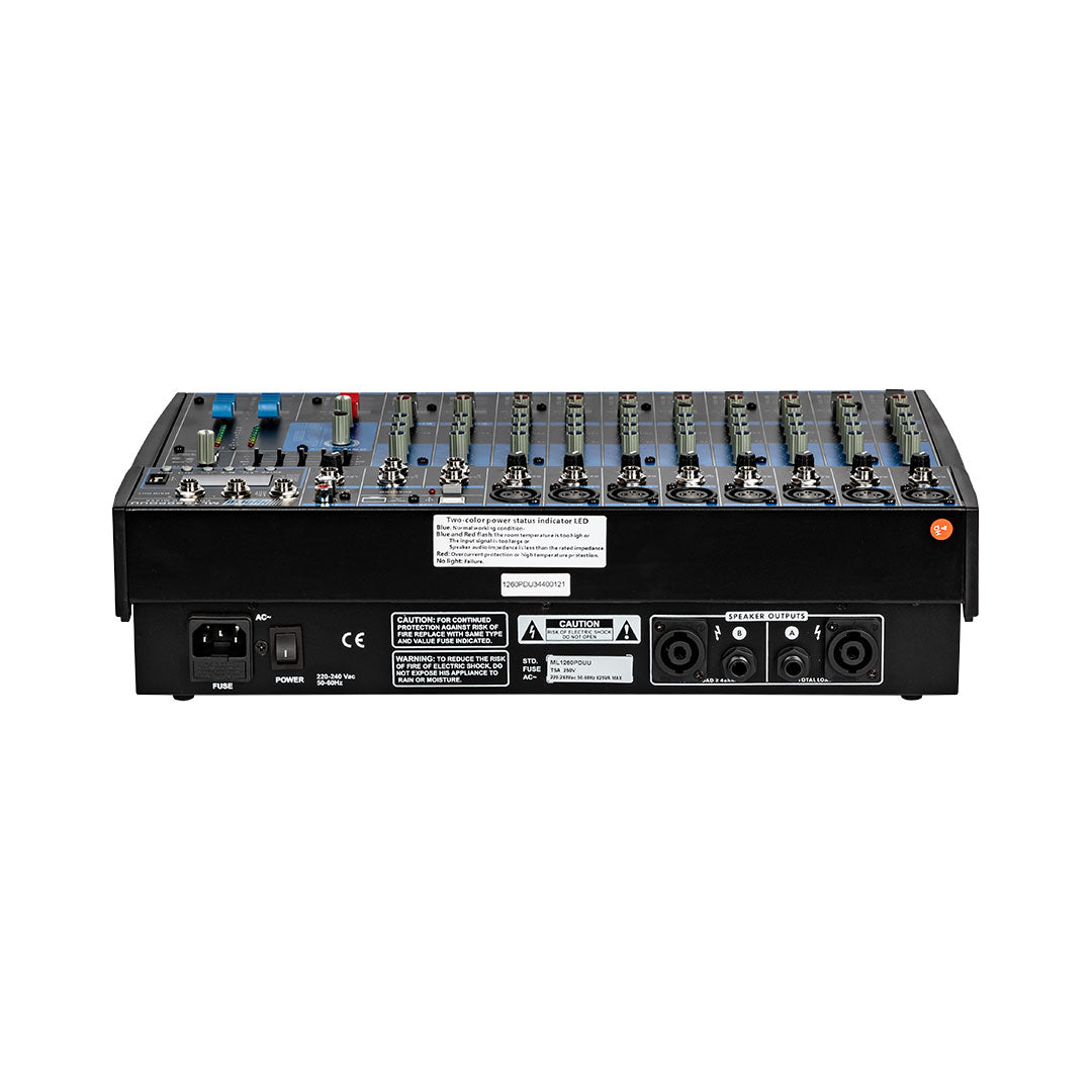 Hybrid ML1260PDUU Powered Analogue Live Mixer