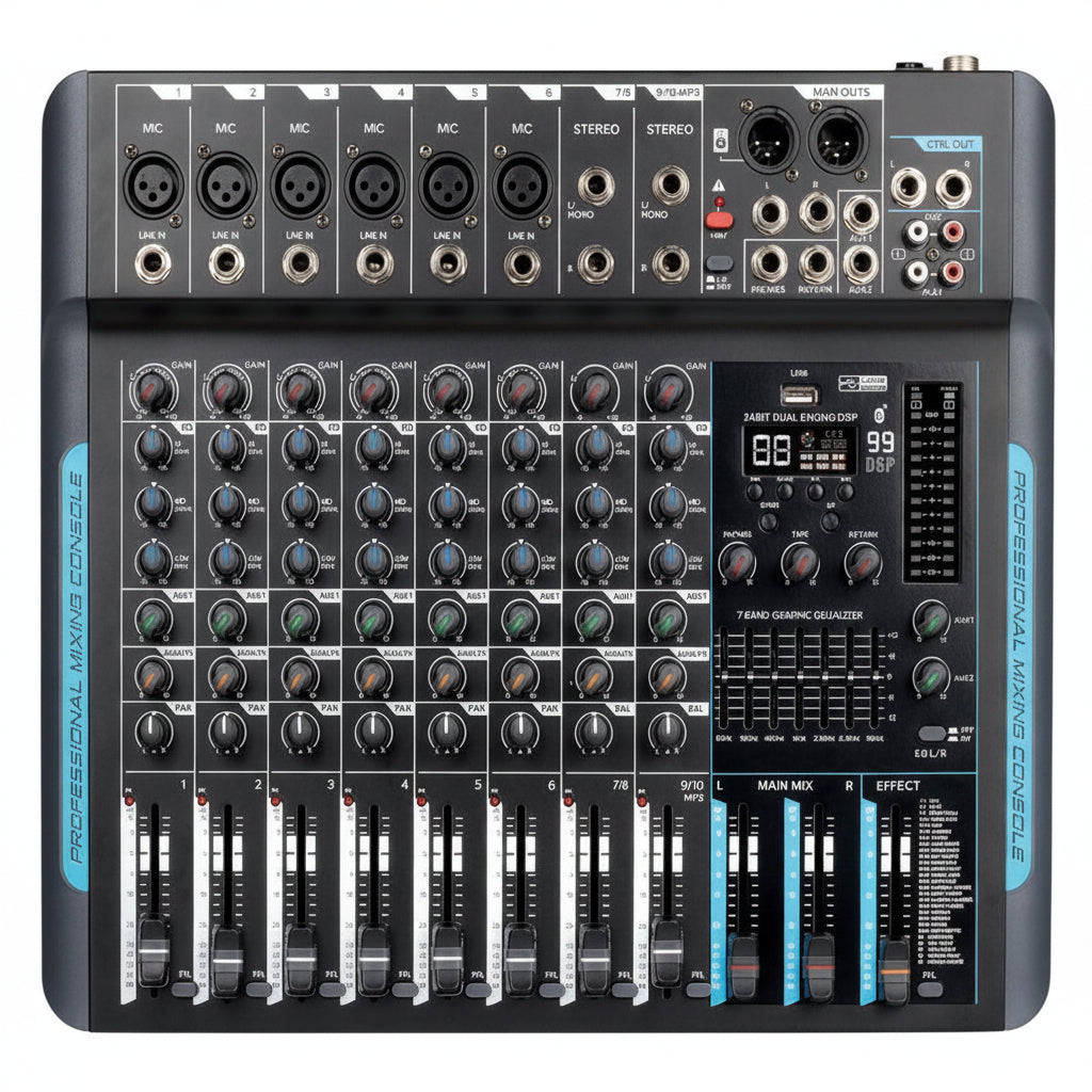 PowerWorks X10BT-UFX 8-Channel Mixer with DSP