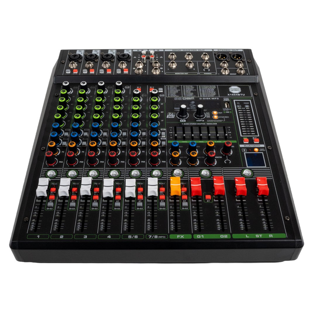 PowerWorks X1604BT-USB 4 Mono/2 Stereo Channel Mixer