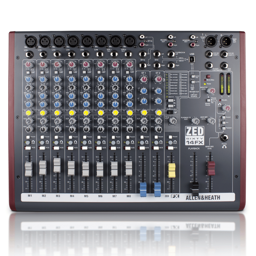Allen & Heath ZED60-14FX 10-Channel Live and Studio Mixer