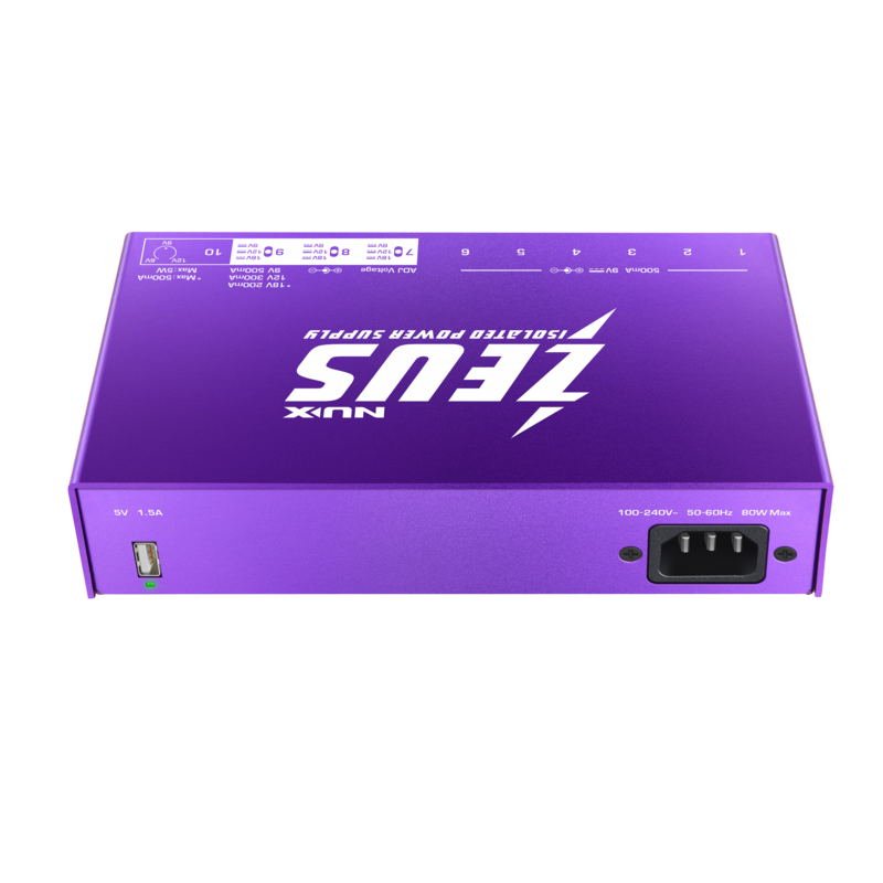 Nux Zeus 10-Port Isolated Power Supply For Guitar Pedals
