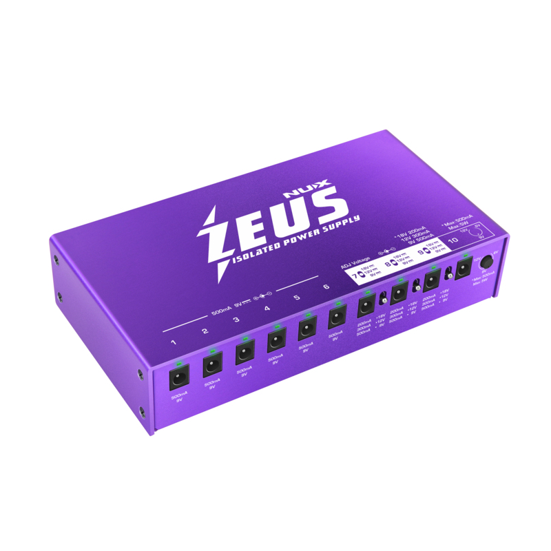 Nux Zeus 10-Port Isolated Power Supply For Guitar Pedals