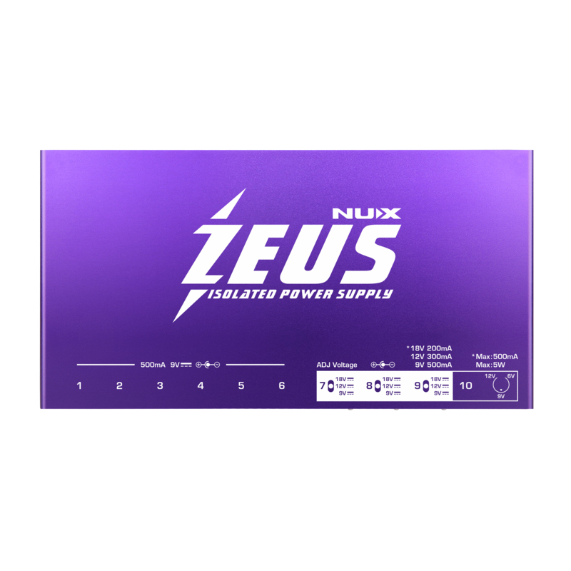 Nux Zeus 10-Port Isolated Power Supply For Guitar Pedals