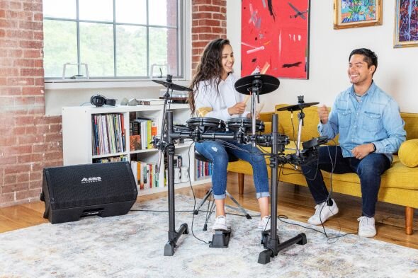 Alesis Turbo Mesh Kit – 7-Piece Electronic Drum Kit with Mesh Heads & Turbo Drum Module