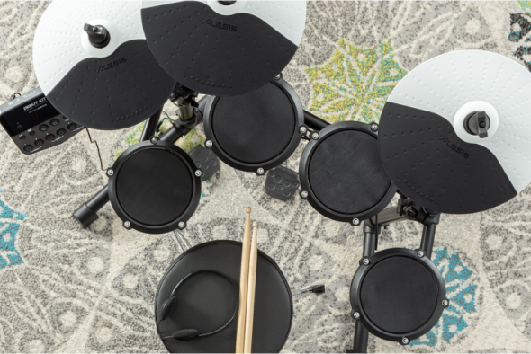 Alesis Debut Kit Electronic Drum Kit – Quiet Mesh Pads, Complete Beginner Package