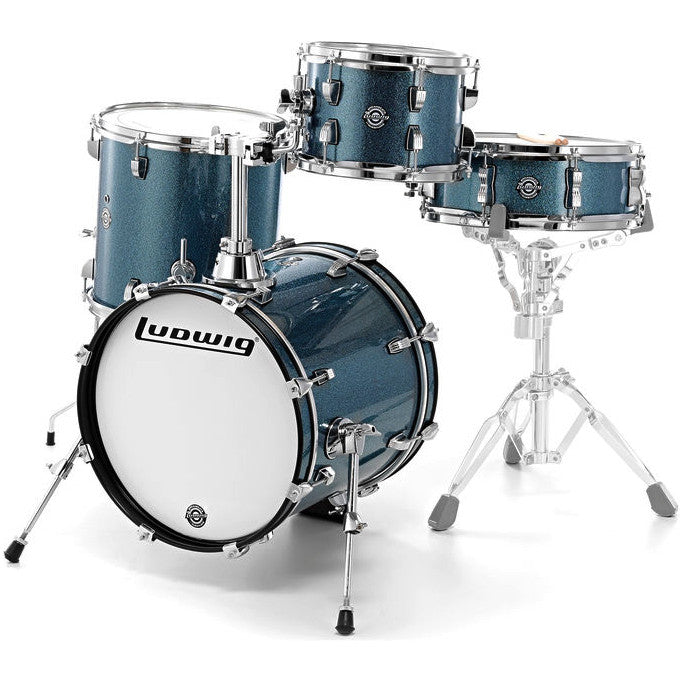 Ludwig Breakbeats By Questlove 4-Piece Shell Pack with Snare Drum - Blue Sparkle
