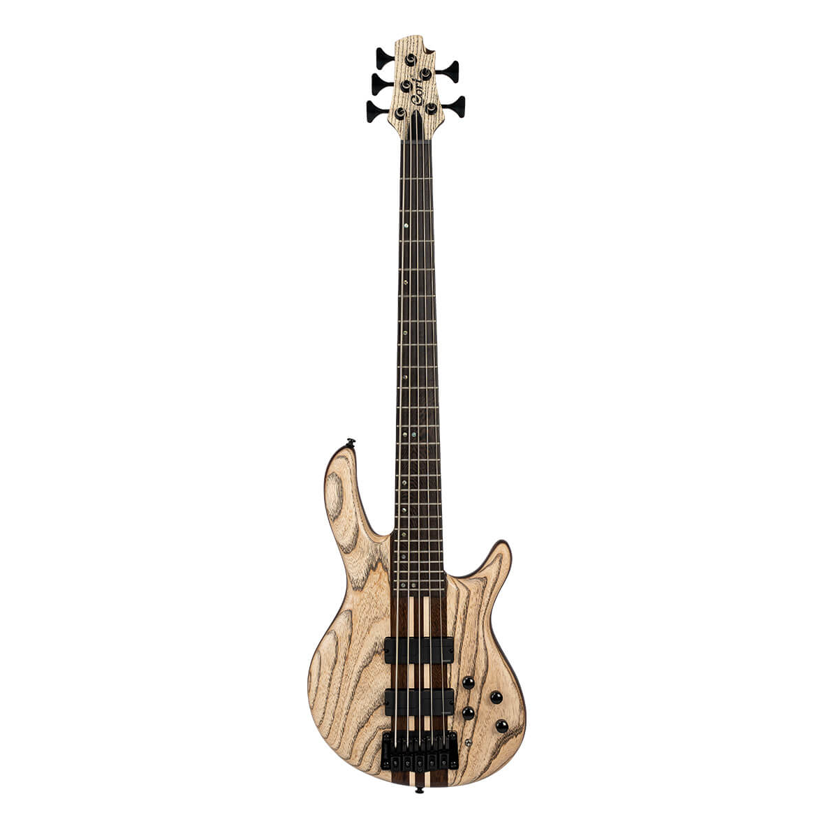 Cort A5 Ultra Ash Bass Guitar – Etched Natural Black (w/ Case)