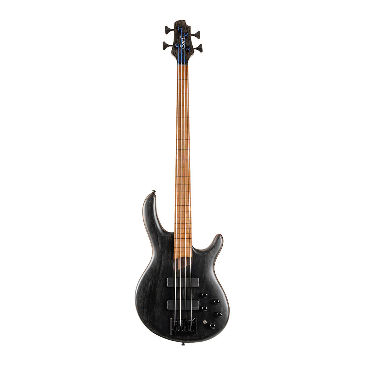 Cort B4 Element Fretless 4-String Bass Open Pore Transparent Black