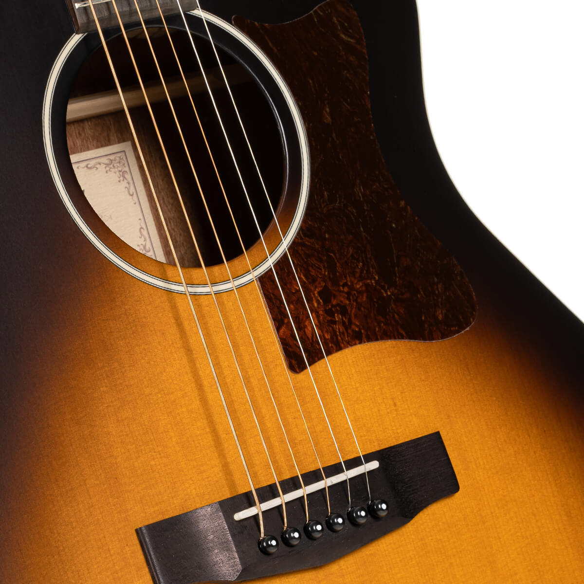 Cort GA1E Grand Auditorium Acoustic Electric Guitar Open Pore Sunburst