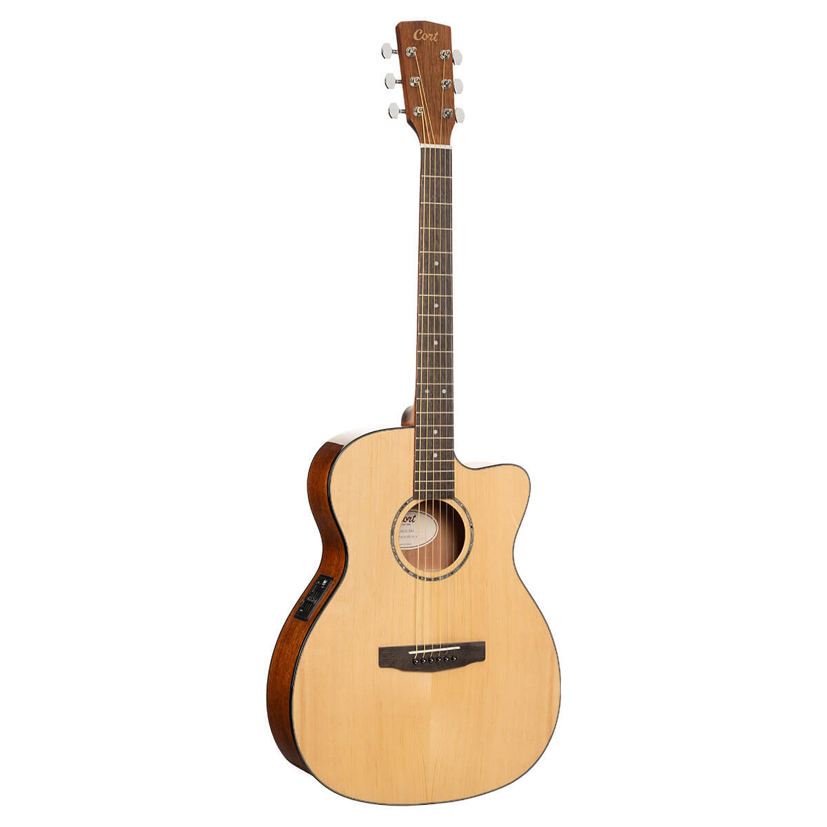 Cort L60CE Acoustic-Electric Guitar Solid Spruce Top Natural