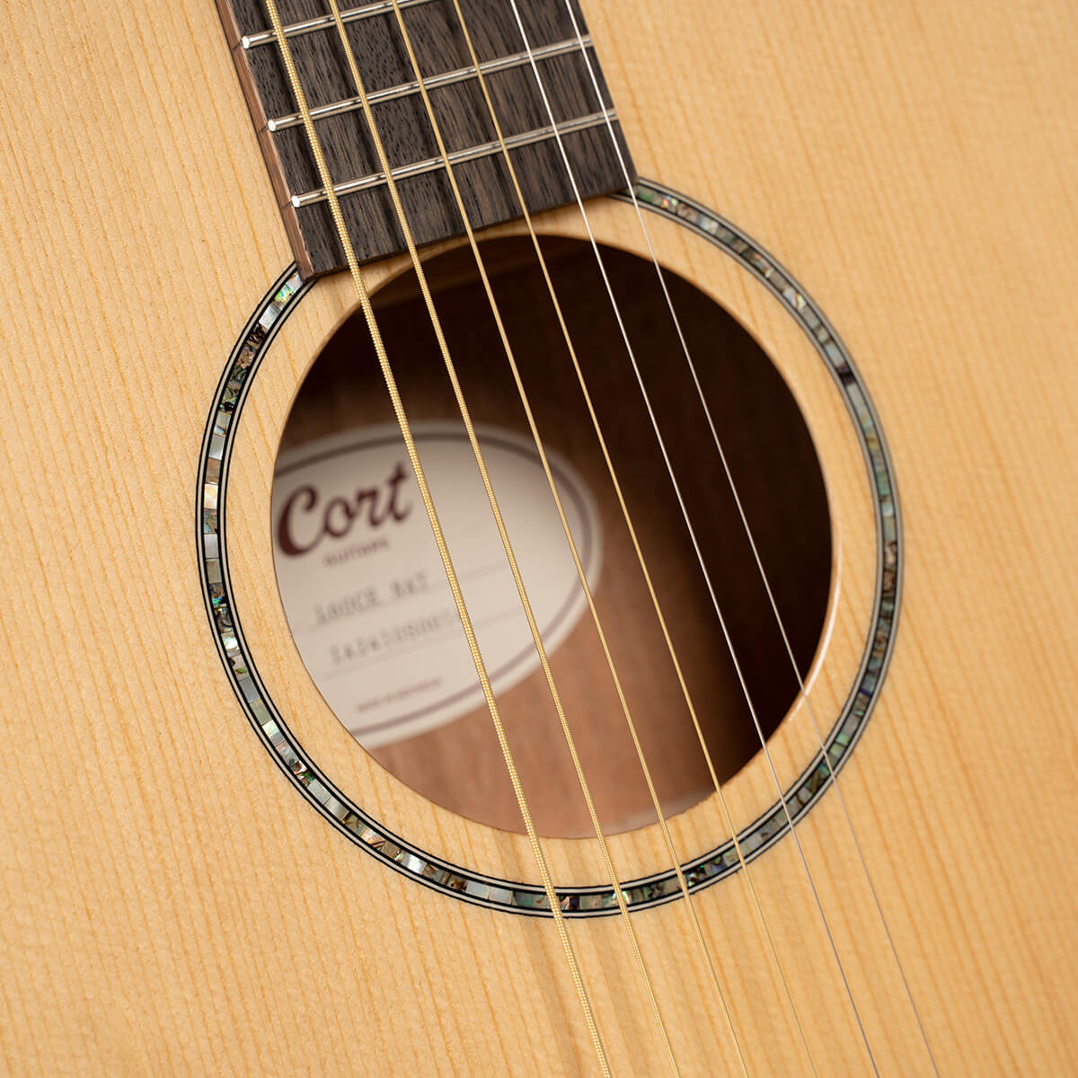 Cort L60CE Acoustic-Electric Guitar Solid Spruce Top Natural