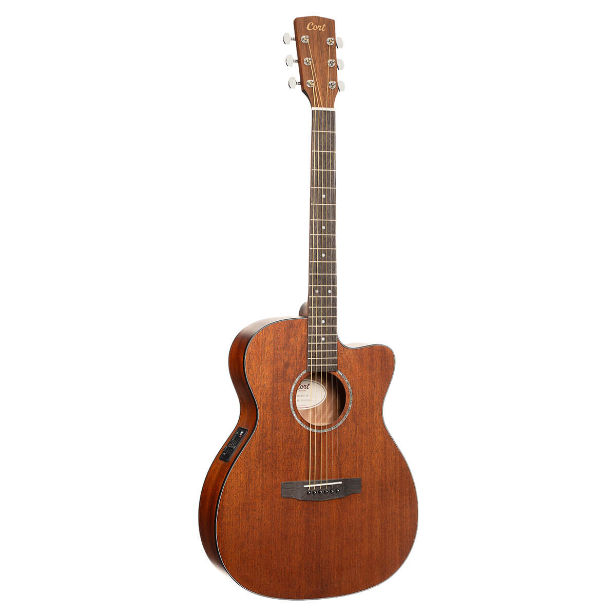 Cort L60MCE Acoustic-Electric Guitar Mahogany Orchestra Body Open Pore