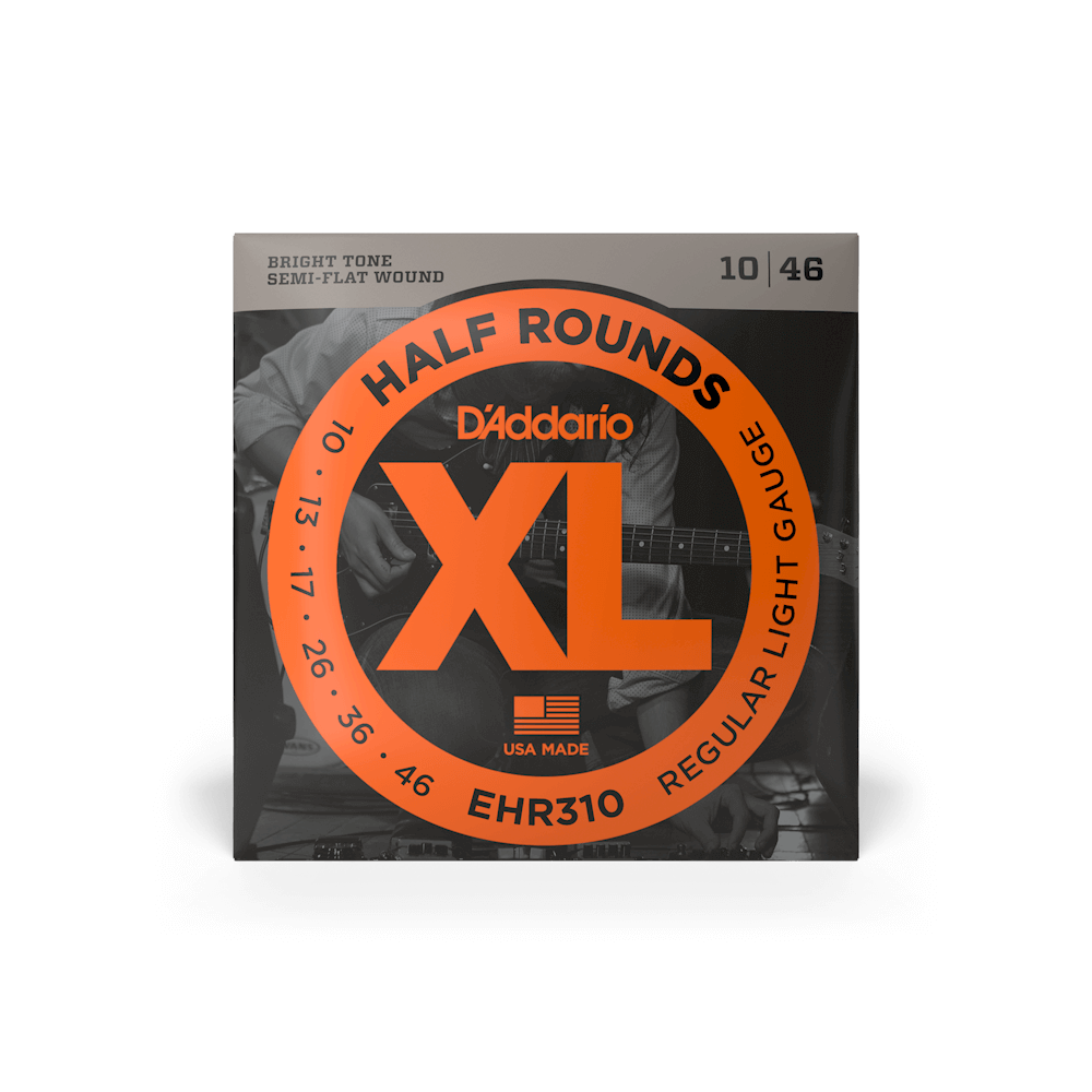 D’Addario EHR310 – XL Half Rounds Regular Light Electric Guitar Strings, 10-46