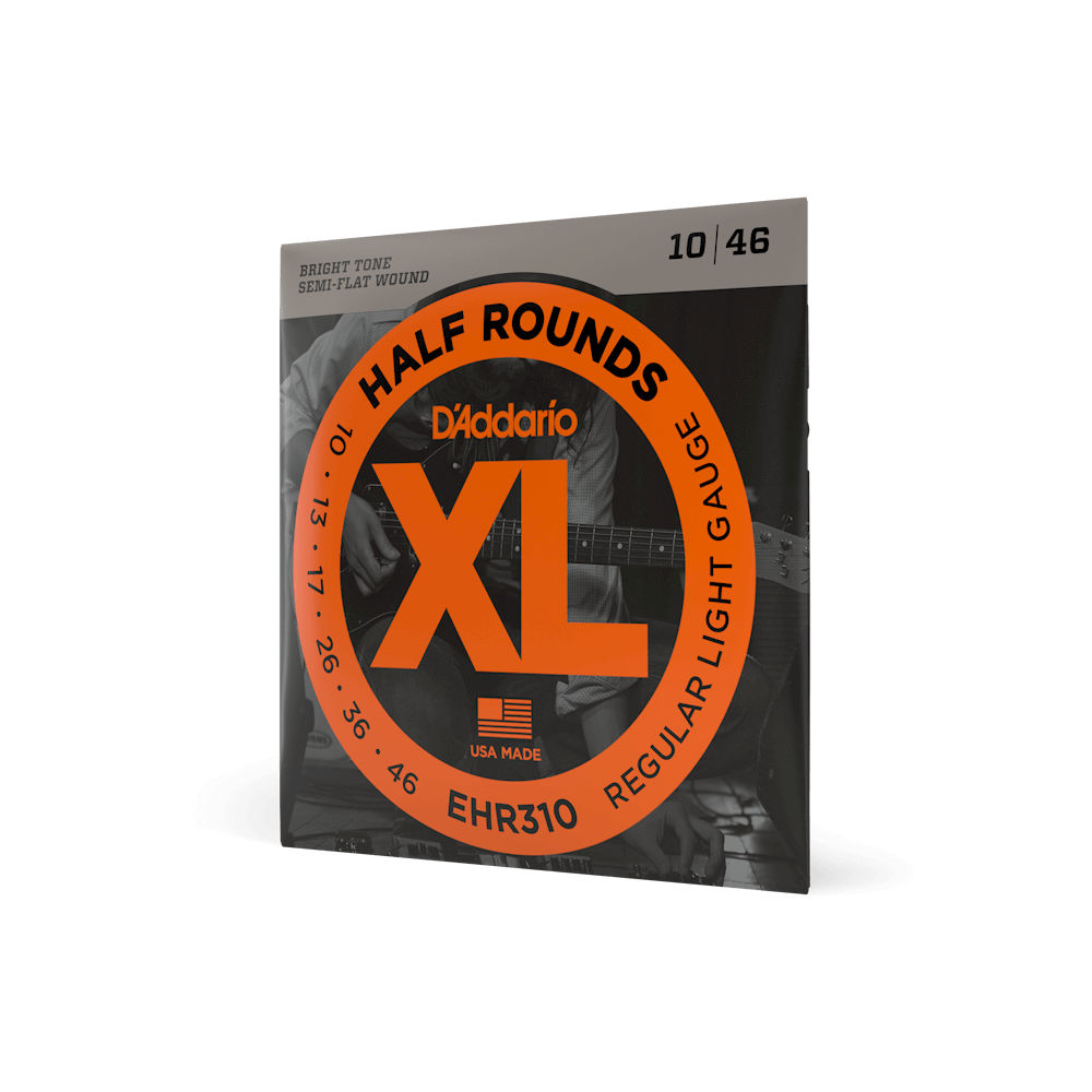 D’Addario EHR310 – XL Half Rounds Regular Light Electric Guitar Strings, 10-46