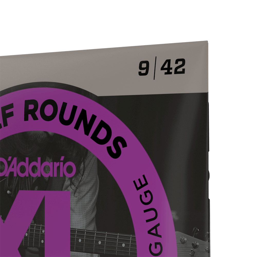 D’Addario EHR320 – XL Half Rounds Super Light Electric Guitar Strings, 09-42