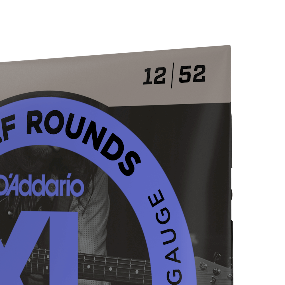D’Addario EHR350 – XL Half Rounds Jazz Light Electric Guitar Strings, 12-52