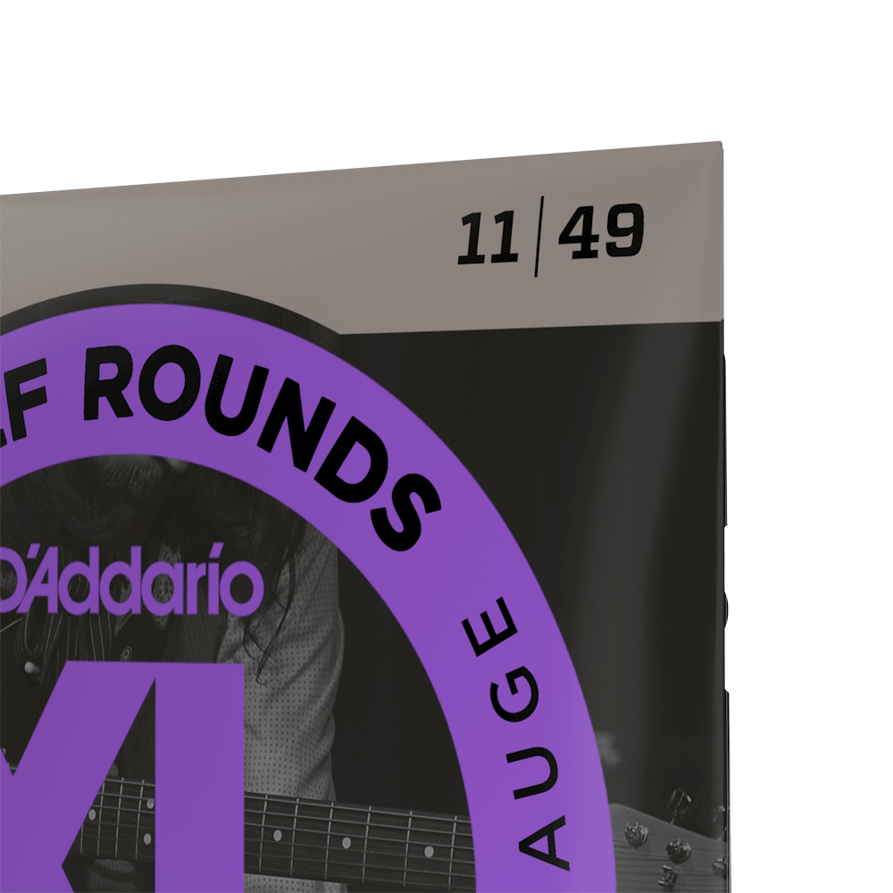 D’Addario EHR370 – XL Half Rounds Medium Electric Guitar Strings, 11-49