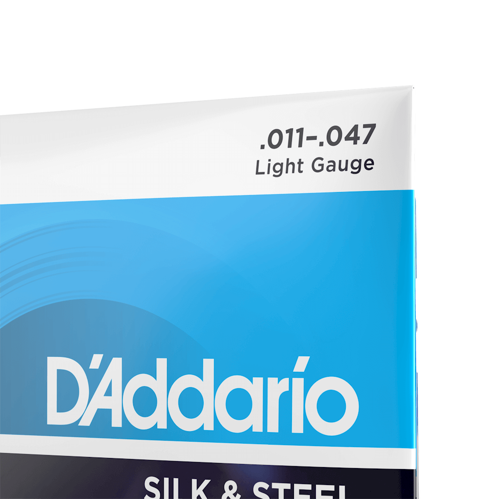 D’Addario EJ40 Silk & Steel Acoustic Guitar Strings – Light – 11–47