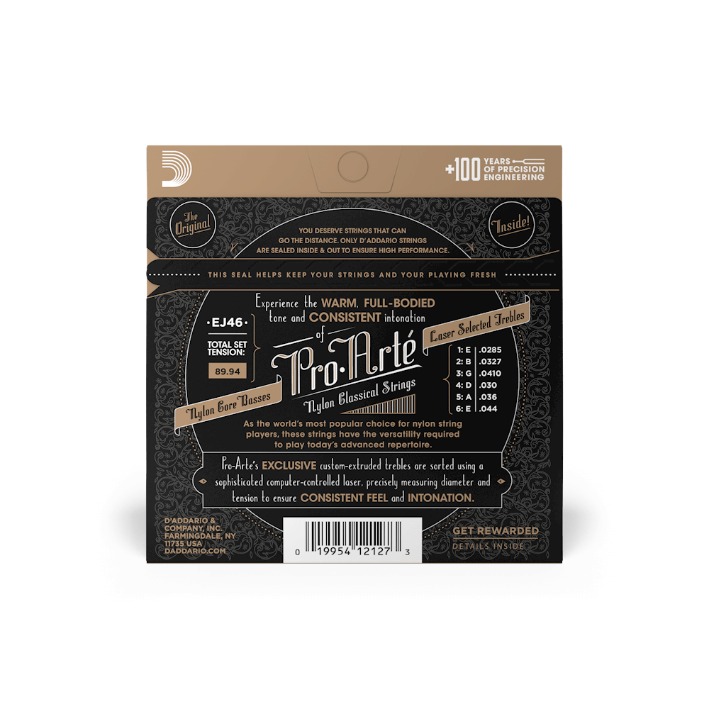 D’Addario EJ46 Pro-Arté Nylon Classical Guitar Strings – Hard Tension