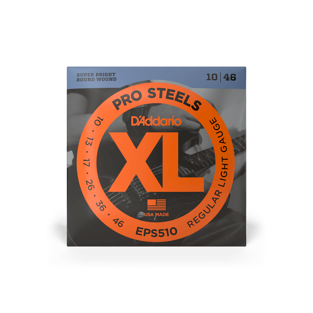D’Addario EPS510 XL ProSteels Electric Guitar Strings – Regular Light – 10–46