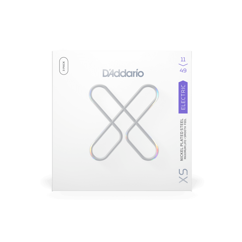 D'Addario electric guitar string packaging on a white background