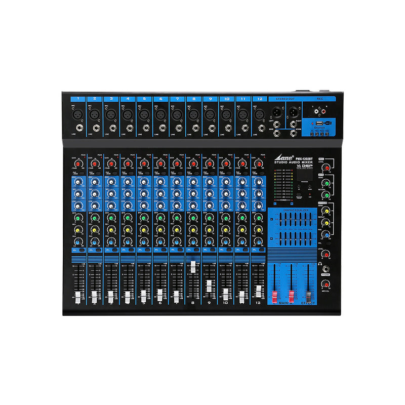 LANE PRO PMX-1202BT 12-CHANNEL MIXER WITH BLUETOOTH