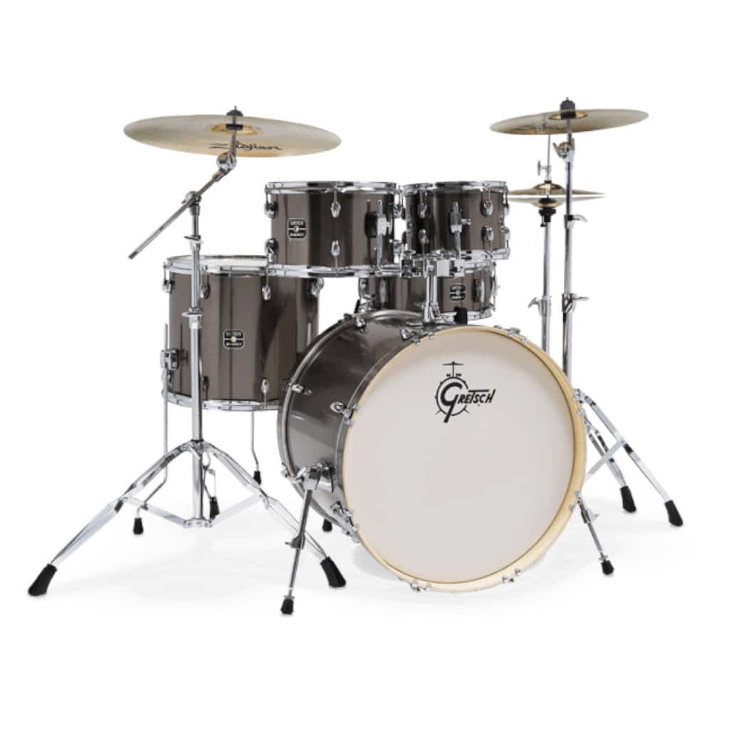 Gretsch GE4E825GS Energy 5-Piece Drum Kit w/ Hardware – Grey Steel