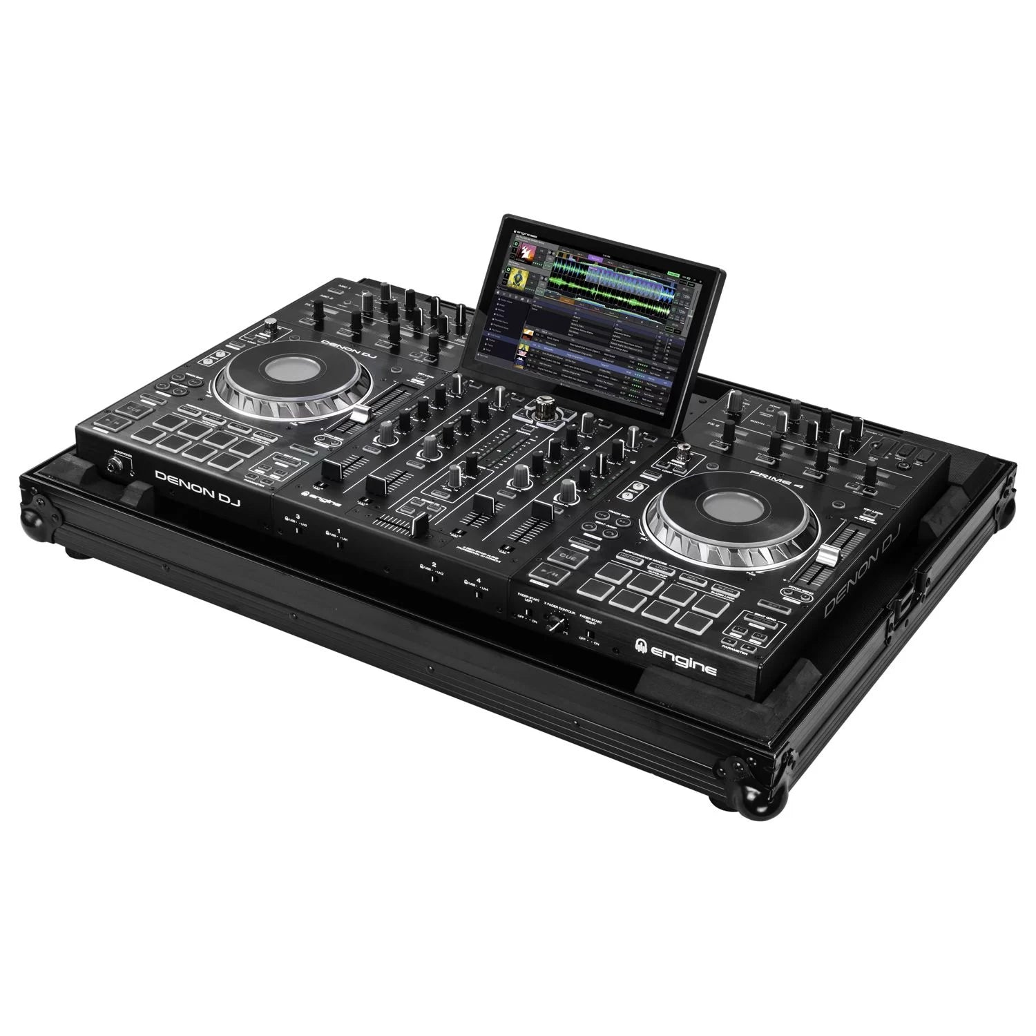 Denon Prime 4 / 4+ Black Low Profile Flight Case