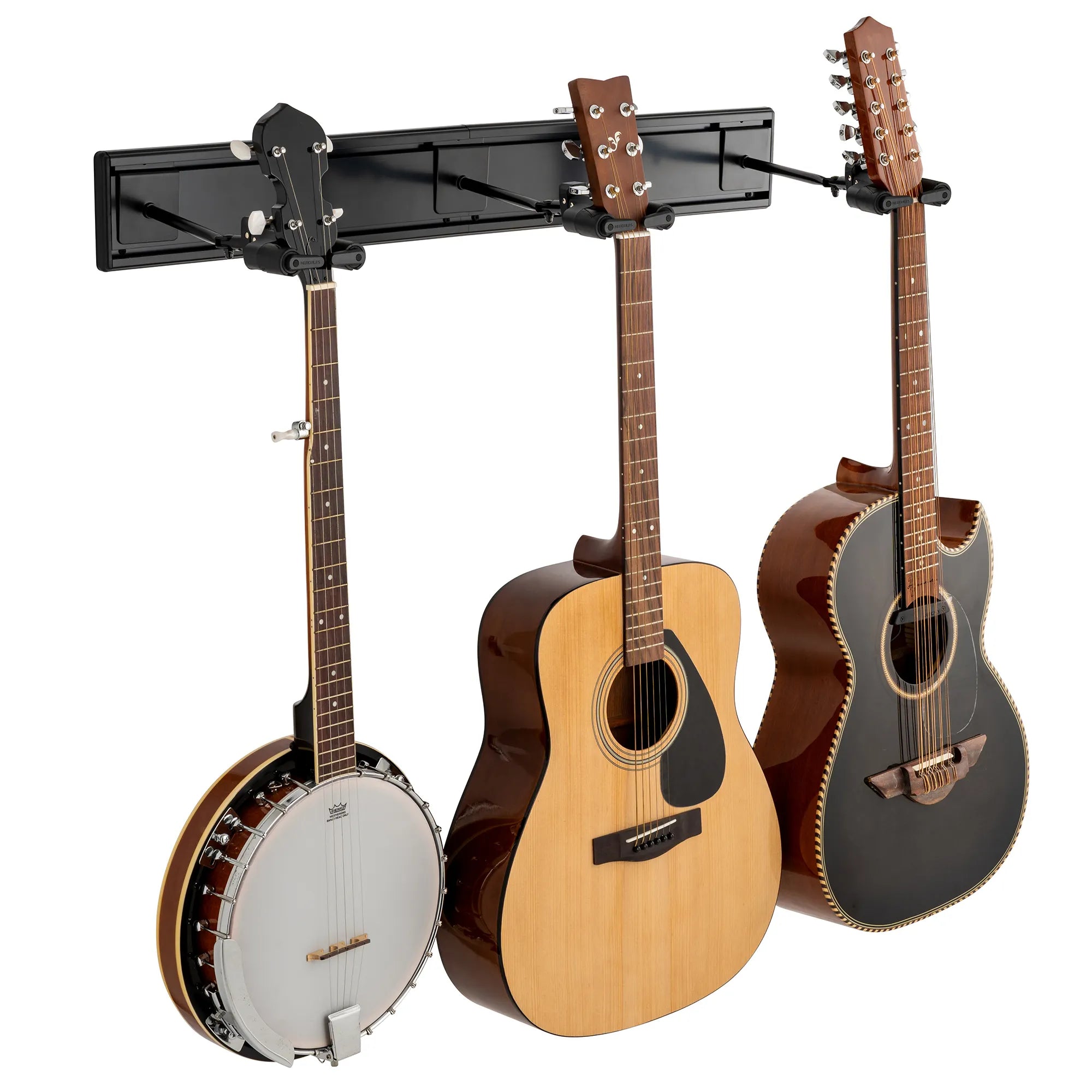 Hercules GSP403SB 3-Guitar Wall Rack with Auto Grip System