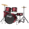 Stagg TIM122B WR 5-Piece 22-Inch Basswood Drum Set - Wine Red
