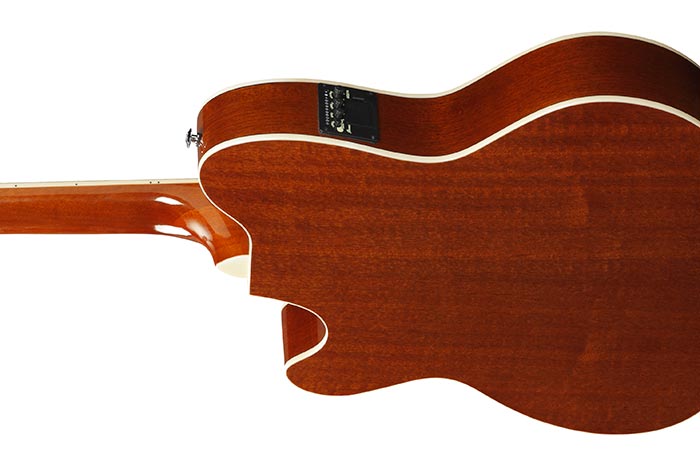 Ibanez TCM50-GBOS Acoustic-Electric Guitar – Figured Ash Top, Purpleheart Fretboard, AEQ-2TM Preamp