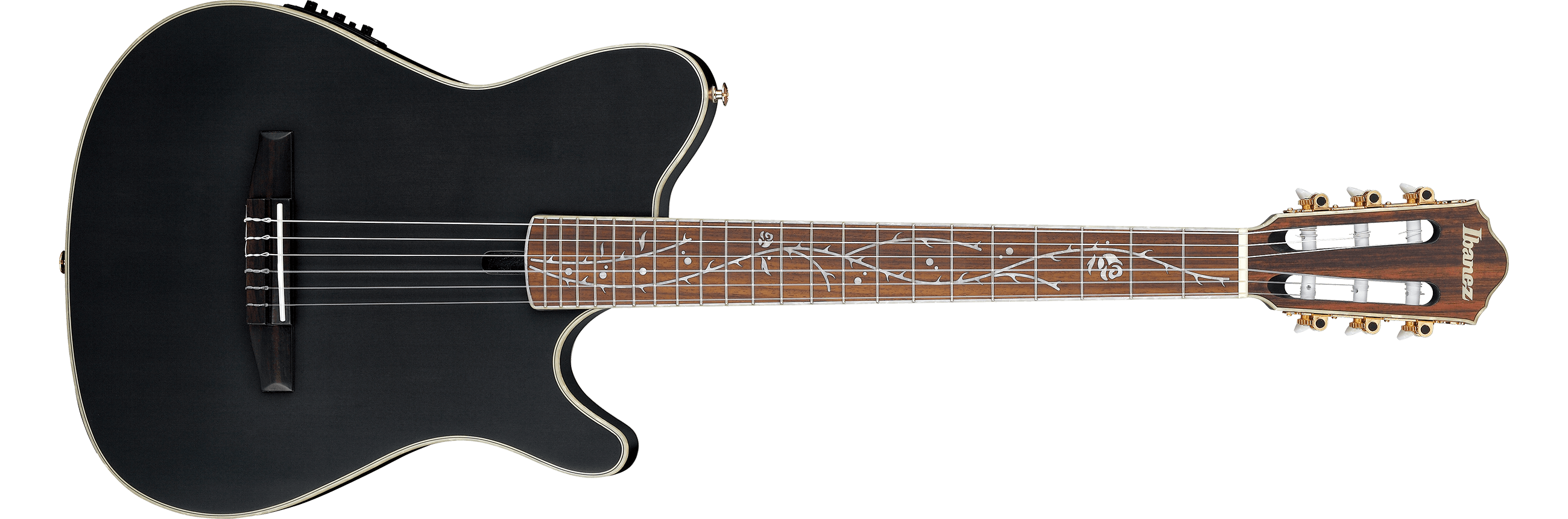 Ibanez Tim Henson Signature TOD10N Electric Nylon-String Guitar – Transparent Black Flat (TKF)