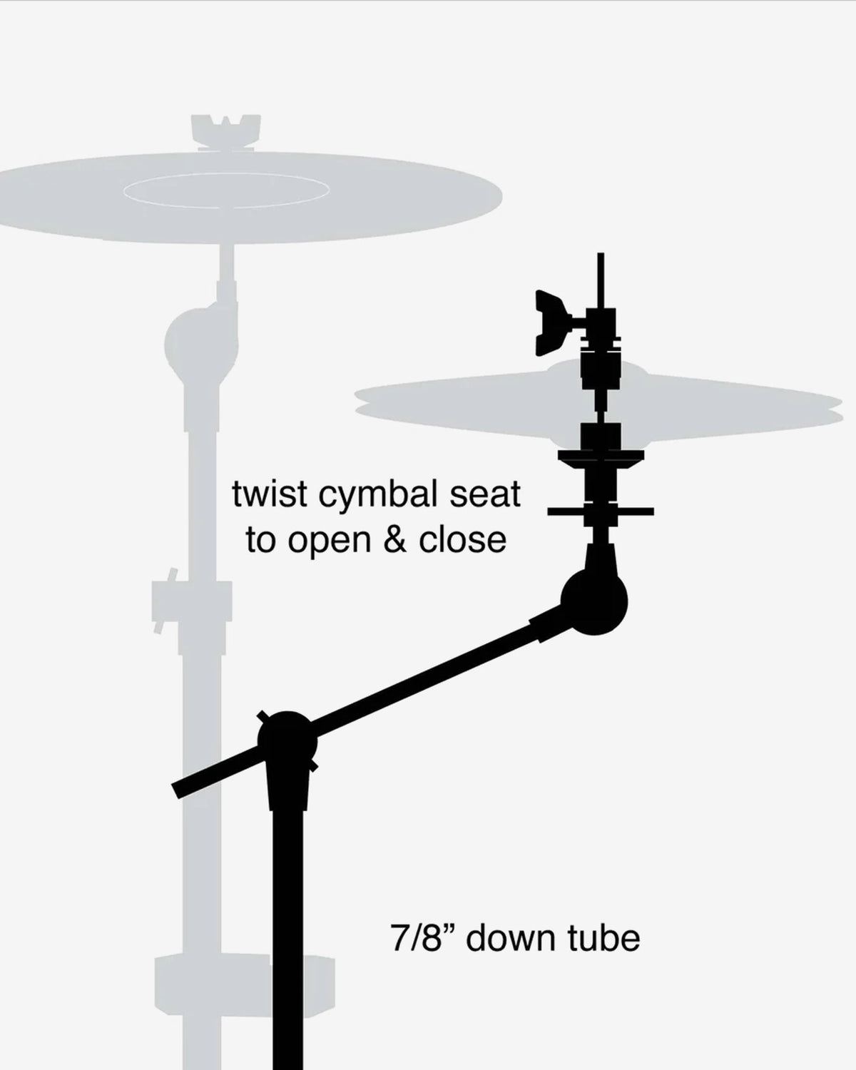 Gibraltar SC-4425XHMB 10" X-Hat Auxiliary Hi-Hat Boom Arm