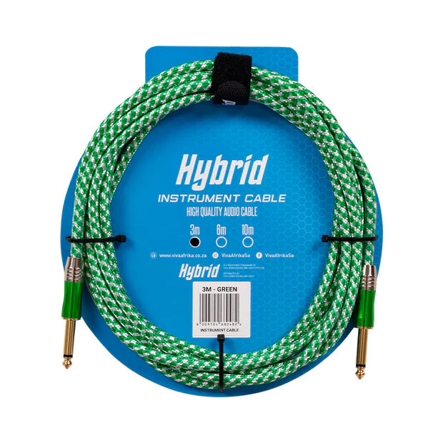 Hybrid Jack-Jack 3m Woven Instrument Cable – Assorted Colours