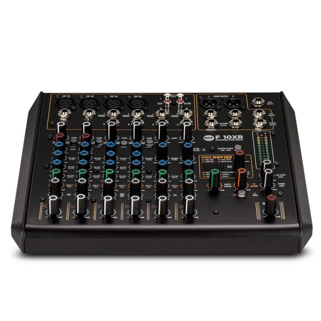 RCF F10XR 10-CHANNEL MIXING CONSOLE WITH MULTI-FX AND RECORDING