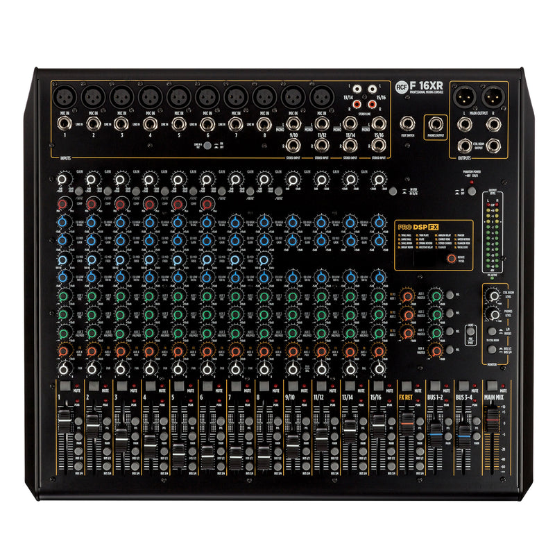 RCF F16XR 16-CHANNEL MIXING CONSOLE WITH MULTI-FX AND RECORDING