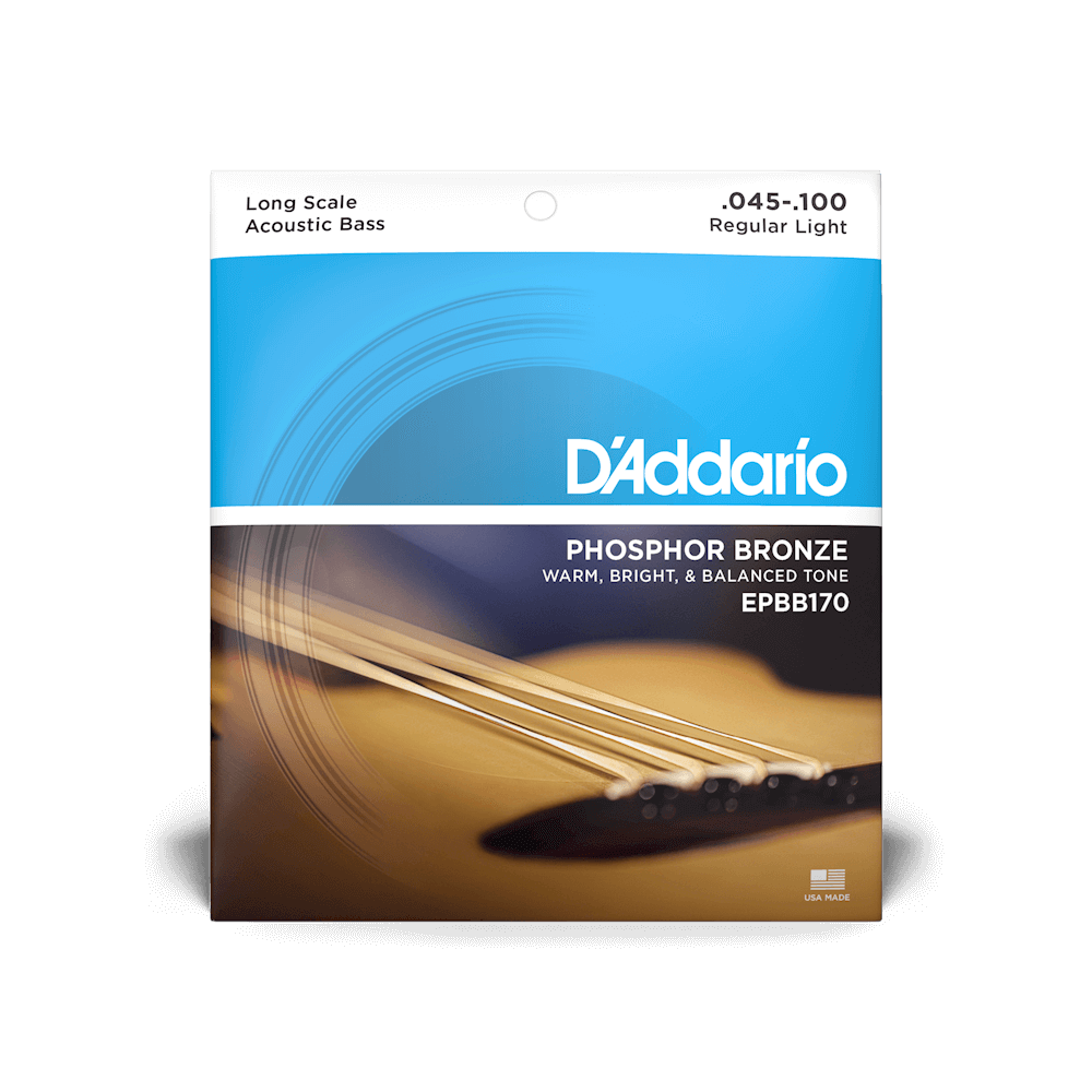 D'ADDARIO PHOSPHOR BRONZE WOUND ACOUSTIC BASS STRINGS