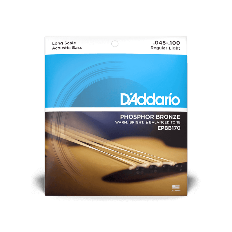D'ADDARIO PHOSPHOR BRONZE WOUND ACOUSTIC BASS STRINGS