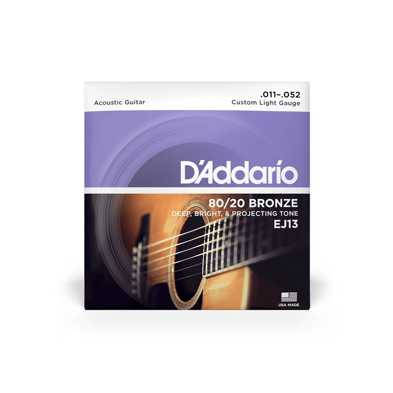 D'ADDARIO 80/20 BRONZE ROUND WOUND ACOUSTIC GUITAR STRINGS