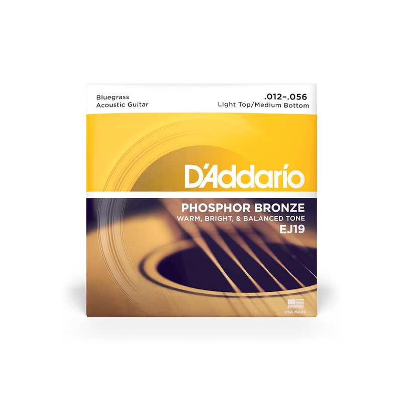 D'ADDARIO PHOSPHOR BRONZE ROUND WOUND BLUEGRASS ACOUSTIC GUITAR STRINGS