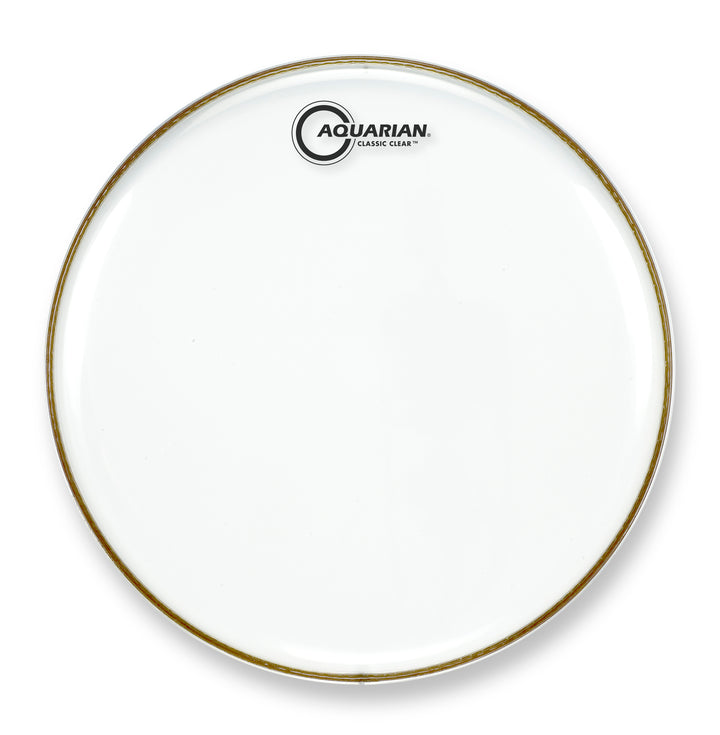 AQUARIAN 8" CLASSIC CLEAR BATTER/RESONANT DRUM HEAD