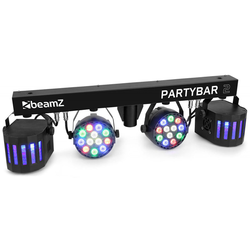 BEAMZ PARTYBAR 2 (2 x PAR 12x 1W RGBW + 2 x DERBY)